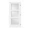 Codel Doors 36"x80"x1-3/8" Primed 3-Panel Equal Panel w/White Lami Glass Interior Shaker 7-1/4" LH Prehung Door 3068pri8433GLLH1D714 - alternate 1